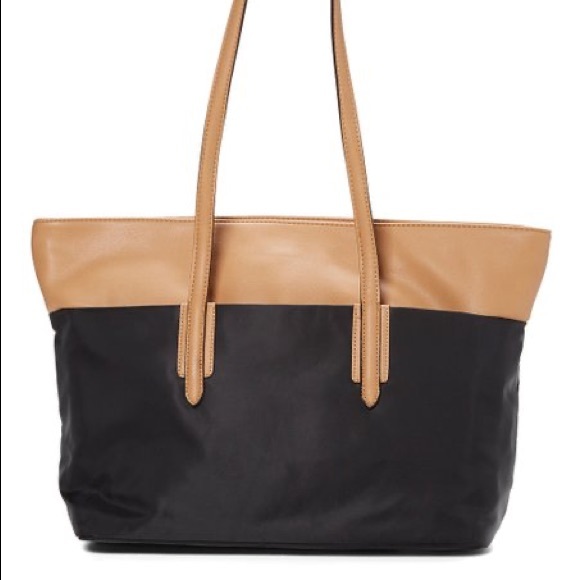 Tutilo Handbags - TUTILO NEW YORK Camel & Black Nylon Take Away Tote
